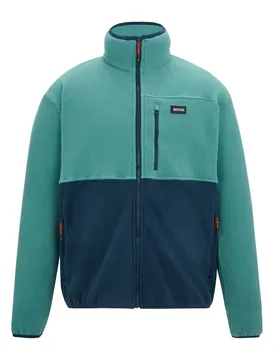 Mens Frankie Colour Block Full Zip Fleece Jacket (Arctic/moonlight Denim) - Teal - Size Small - Regatta - FashionsVida