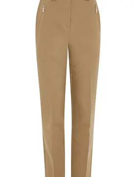 Women's Tailored Straight Leg Trousers in Camel Size: 10 - Camel - Size: 10 - Star by Julien Macdonald - FashionsVida