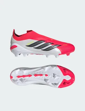 Scarpa da calcio PREDATOR ELITE senza lacci per terreni naturali compatti per bambini e bambine 31 1/2 Lucid Red / Core Black / Cloud White - Adidas - FashionsVida