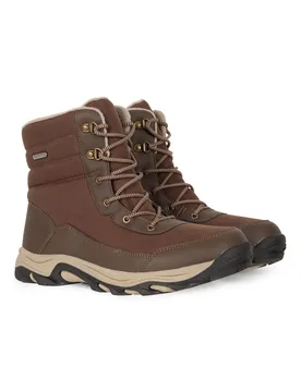 Ohio Mens Fleece Lined Snow Boots - Brown - Brown - Size: 9 - Mountain Warehouse - FashionsVida