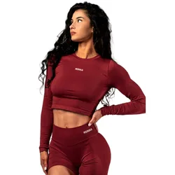 T-shirt à Manches Longues Seamless Crop Power 892 Red L