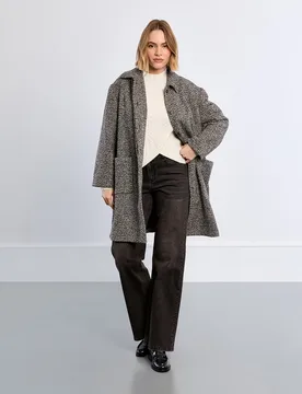 Abrigo de mujer midi bolsillos frontales - Lili Sidonio - FashionsVida