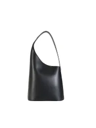 Sac en cuir - Sac à bandoulière LUNE TOTE noir