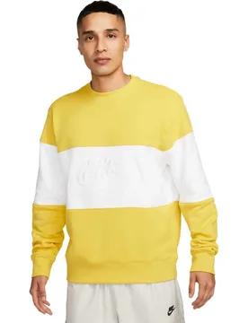 Sweat-shirt Club Crew Vivid Sulphur / White M - Nike - FashionsVida
