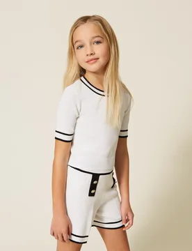 Pull et short en maille avec bords - TWINSET - FashionsVida