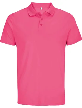 Unisex Adult Pitcher Recycled Polo Shirt (Ribbon Pink) - Size Large - SOLS - FashionsVida