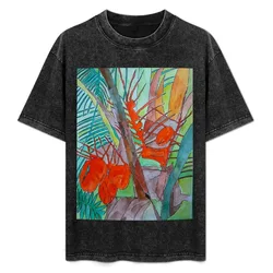 Tropical orange T-Shirt Classic Graphic Short Sleeve Top