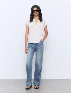 Blusa sin mangas de mujer realizado en gasa de algodón - Tintoretto - FashionsVida
