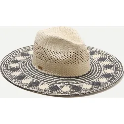 Sombrero bicolor geométrico