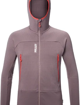 Polaire stretch en Polartec® Powergrid zippée - Fusion Grid Hoodie M Pepper - Taille M - Marron - Millet - FashionsVida
