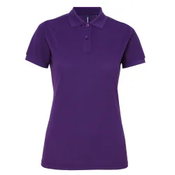 Womens/ladies Short Sleeve Performance Blend Polo Shirt (Purple) - Size Medium