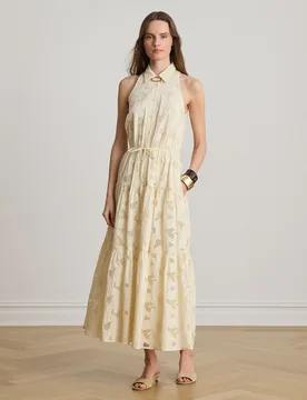 Vestido midi de algodón sin mangas - Lauren Ralph Lauren - FashionsVida