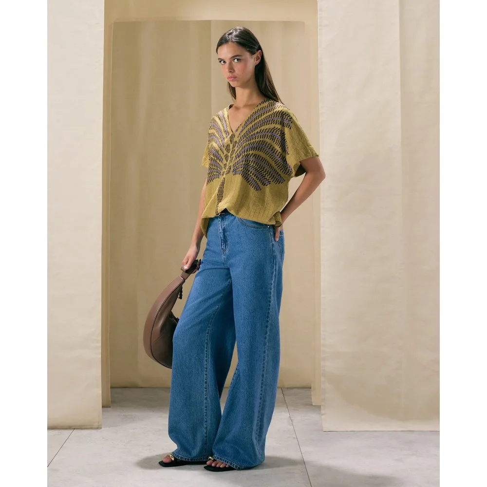 Top de manga corta estampado de mujer - Woman El Corte Inglés - FashionsVida