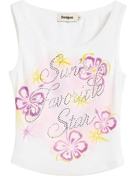 Camiseta de mujer tirantes estampada - Desigual - FashionsVida
