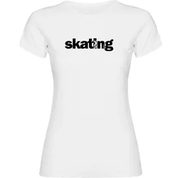 T-shirt à Manches Courtes Word Skating White S