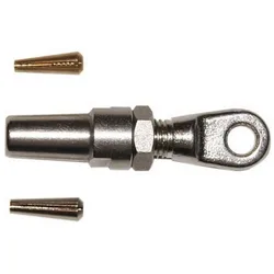 Quick Wire Eye Terminal Silver 6 mm unisex