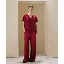 Pantalón ancho de mujer estilo pijamero