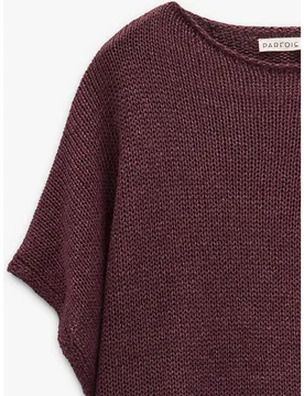 Blusa de mujer de punto con cuello barco en liso - Parfois - FashionsVida