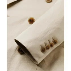 Americana de hombre cruzada algodón elástico