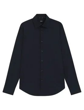 Black Regular-Fit Hemd mit Bügelleichtem Finish Blau 45 - BOSS - FashionsVida