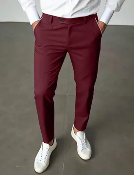 Pantalones de traje de negocios casuales para hombres, diseño de bolsillo, regalo perfecto para tu novio o esposo. Pantalones de traje casuales de un - Shein - FashionsVida