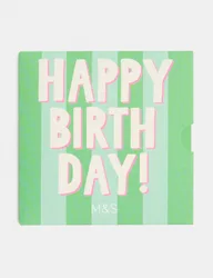 Birthday Stripe Gift Card No Colour
