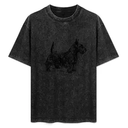 Scottish Terrier T-Shirt Big and Tall Loose Fit T-Shirt