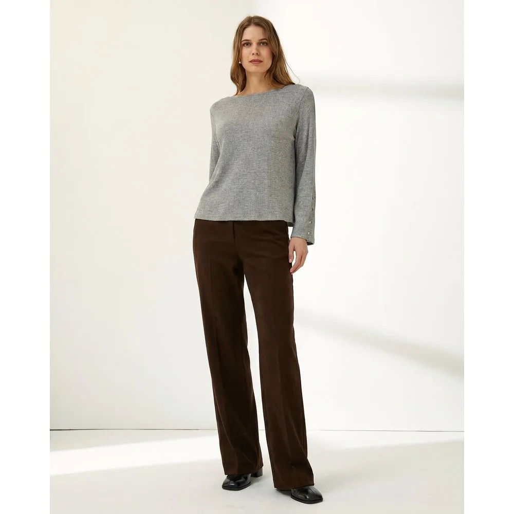 Pantalón recto de mujer corte básico - Paz Torras - FashionsVida