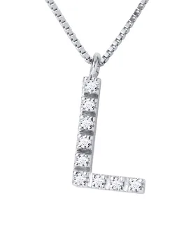 Womens - Necklace With Diamonds - L - White Gold - One Size - Diadema - FashionsVida