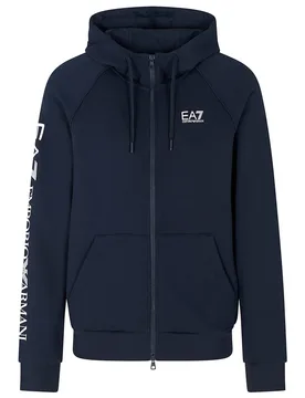 Ea7 Emporio Armani Sweat-shirt à Zip Train Logo Series Extended Logo Cc Navy / White L Homme - Giorgio Armani - FashionsVida