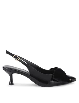 Womens Tilly Velvet Bow Heels - Black - Size Uk 4 - KG Kurt Geiger - FashionsVida