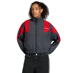 Blocked Washed Zipped Track Top Donna - Top da pista Nero - Taglia XS (30-32) - Nylon XS (30-32)