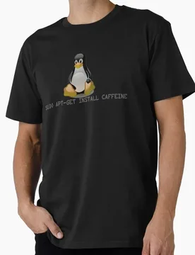 Linux - Get Install Caffeine Just Sudo It Graphic Print T‑Shirts Funny Programmer IT Geek Tees Developer Streetwear - Aliexpress - FashionsVida