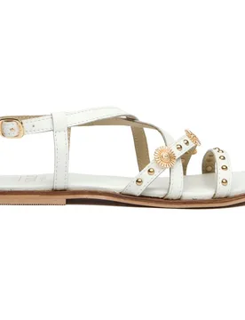 Womens Dream Gladiator Sandals - White Leather - Size Uk 6 - SOLE - FashionsVida