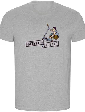 T-shirt à Manches Courtes Freestyle Scooter Eco Heather Grey L ,Femme - Kruskis - FashionsVida