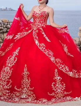 Red Quinceanera Dresses Off The Shoulder Applique Lace Beads Tull Corset Party Birthday Sweet 16 Dress Vestidos 15 De Anos - Aliexpress - FashionsVida