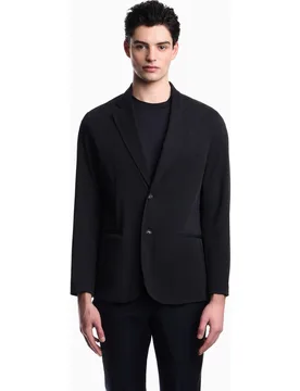 Chaqueta de hombre con pechera en nylon elástico - Emporio Armani - FashionsVida