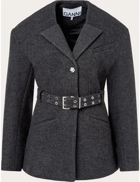 Ganni - Chaqueta con cinturón - Ganni - FashionsVida