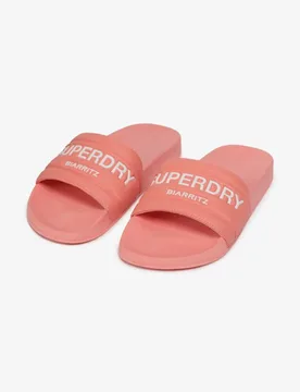 Superdry Damen Destination Pool Badeschlappen Pink - Größe: 3-4 - 29.99 - FashionsVida