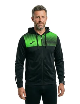 Sweat-shirt à Zip Eco Supernova Black / Fluor Green M - Joma - FashionsVida
