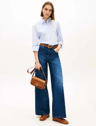 Script Leather Cross Body Bag Tan female