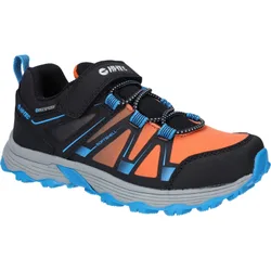 Kids Unisex Scrappy Low Wp Jr Black/blue Danube/flame Hiking Shoes - Size Uk 11