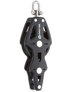 Fiddle Bearing Pulley With Becket 35 Mm Black One Size unisex - Tersma - FashionsVida