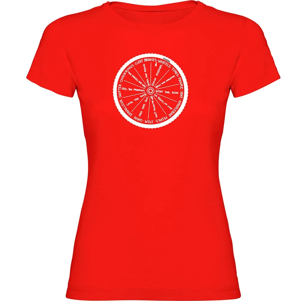 Maglietta A Maniche Corte Wheel Red - Kruskis - FashionsVida