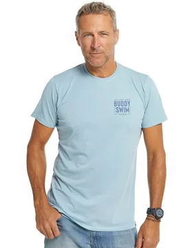 Open Water Short Sleeve T-shirt Sunset Blue S Men,Women - Buddyswim - FashionsVida