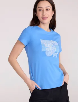 Seahorse Womens T-Shirt - Blue - Blue - Size: 6 - Mountain Warehouse - FashionsVida