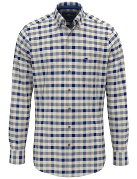 Camicia A Maniche Lunghe 16098720 Air Blue 3XL - Fynch Hatton - FashionsVida