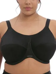 Womens Energise Full Cup Side Support Sports Bra - Black - Size 38d