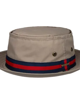 Classic Band Pork Pie Cloth Hat by - beige - Size: L (58-59 cm) - Stetson - FashionsVida