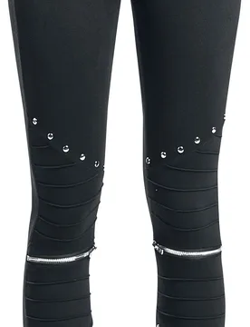 Gothic Leggings - Wind - S bis XXL - für Damen - Größe XXL - schwarz - Frauen - female - Vixxsin - FashionsVida